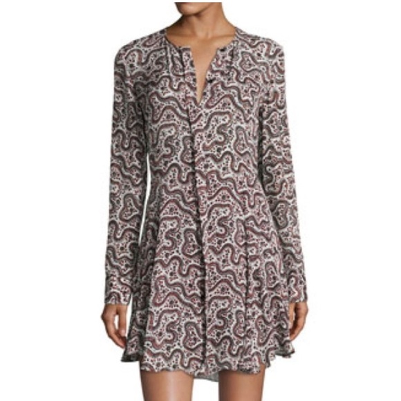 A.L.C. Multicolor Randi Floral Silk Calico Prairie Paisley Mini Dress 10 - Picture 1 of 11